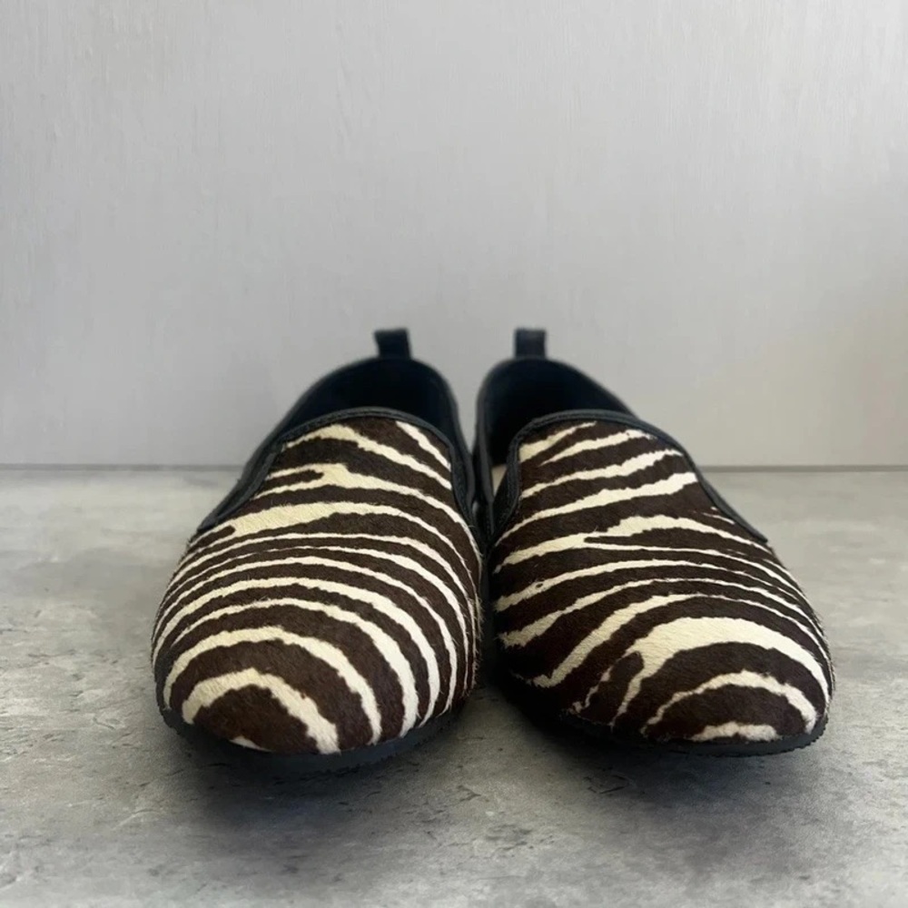 Michael Kors Men’s Zebra-Print Slip-On Loafers - Brown & White - Picture 2 of 5
